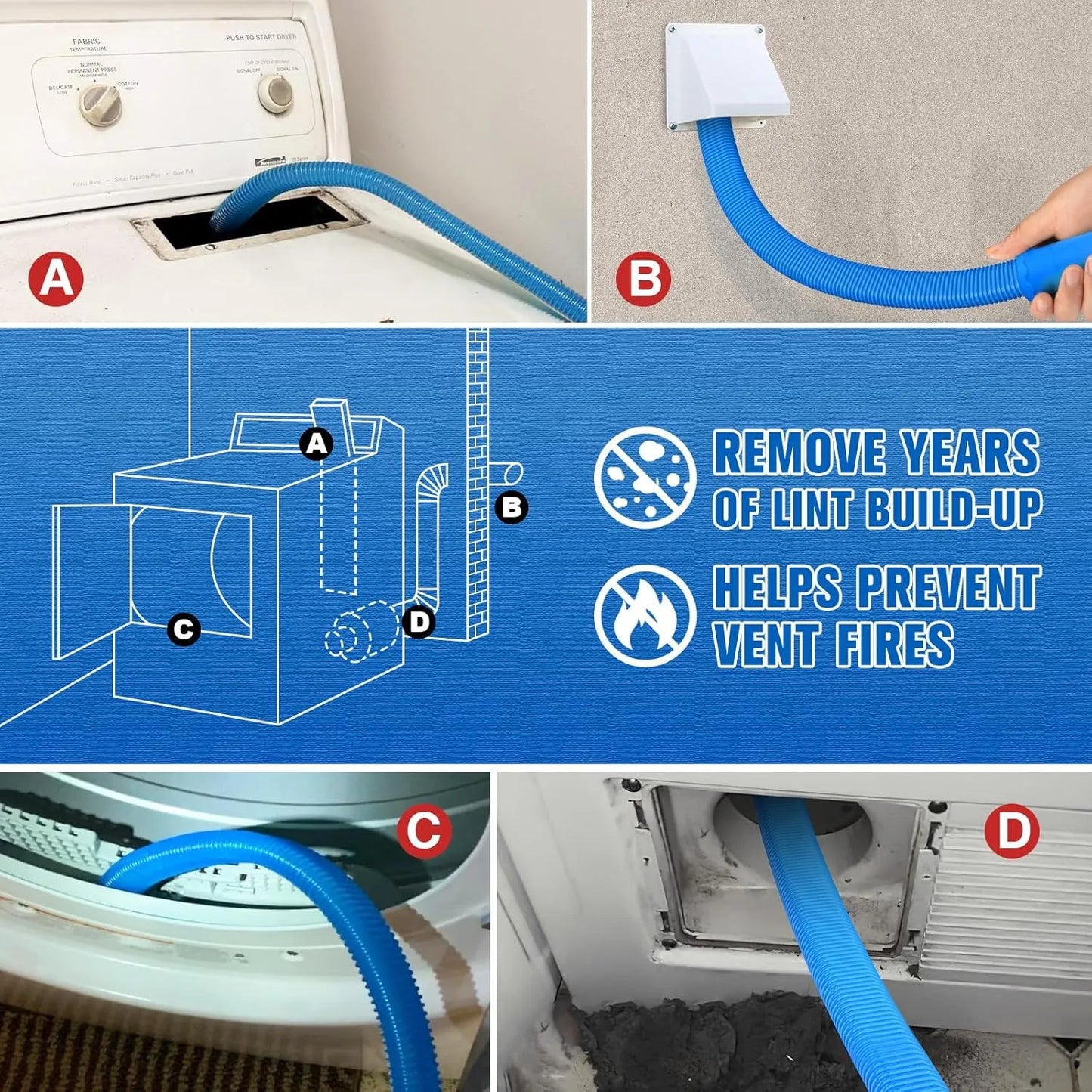 50% OFF!!Dryer Vent Cleaning Attachment