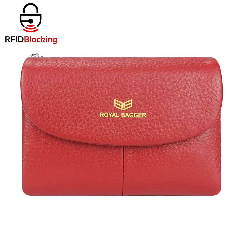🛡️ RFID Blocking Genuine Leather Women's Wallet Wallet with 11 Card Slots