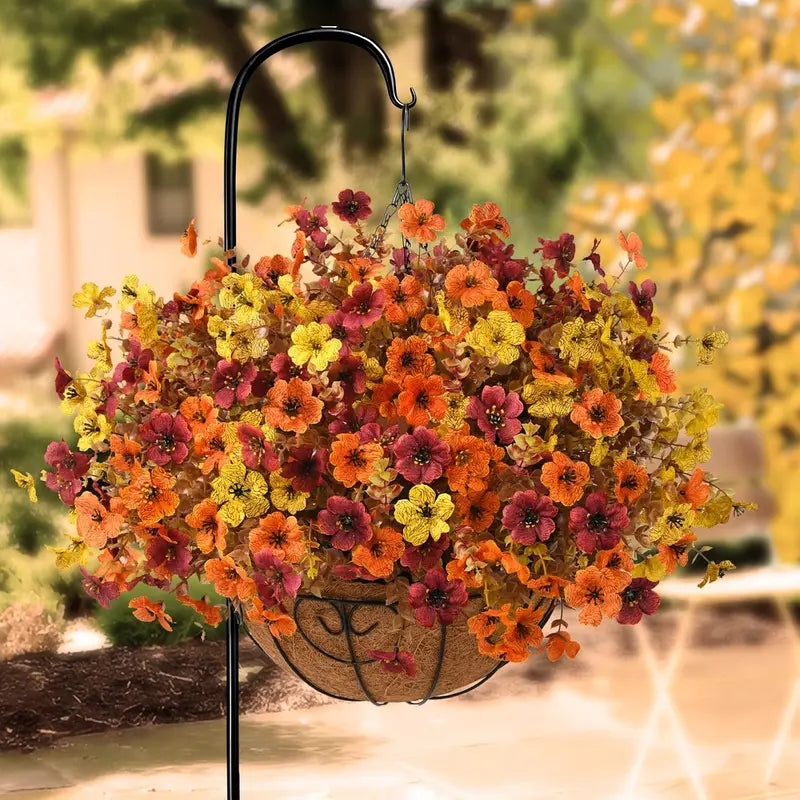Fall Artificial Flower Halloween , UV Resistant Colorful Fake Flower🍂