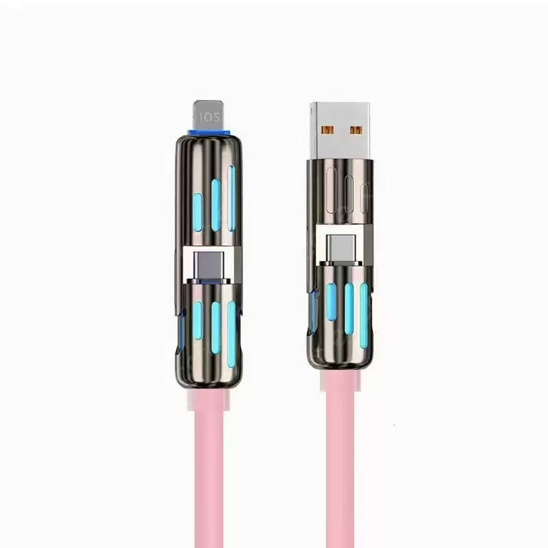 🔥 Buy 1 Get 1 Free |  4-in-1 240W Fast Charging Cable for iPhone, Samsung & USB-C Devices