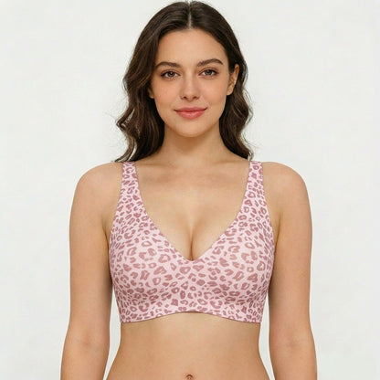 🏆LAST DAY SALE 49% OFF 🔥Super Firming Leopard Print Jelly  Bra | Women Wirefree Bras 👍No More Sagging Breasts