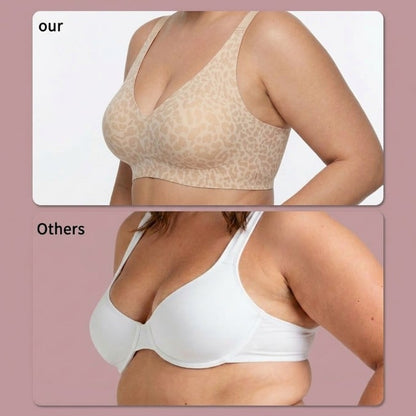 🏆LAST DAY SALE 49% OFF 🔥Super Firming Leopard Print Jelly  Bra | Women Wirefree Bras 👍No More Sagging Breasts