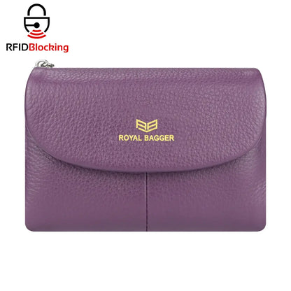 🛡️ RFID Blocking Genuine Leather Women's Wallet Wallet with 11 Card Slots
