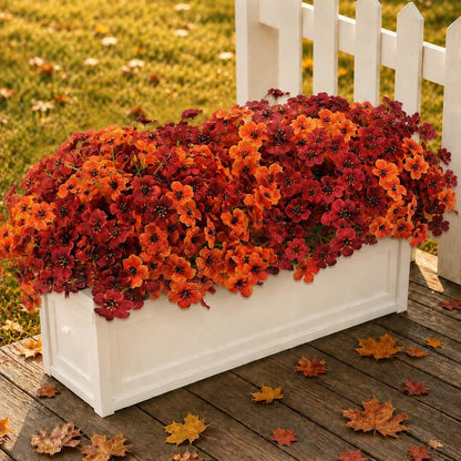 Fall Artificial Flower Halloween , UV Resistant Colorful Fake Flower🍂