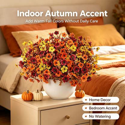 Fall Artificial Flower Halloween , UV Resistant Colorful Fake Flower🍂