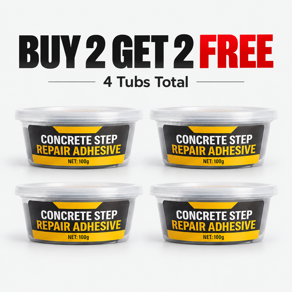 💞50K+ SOLD!🧰🛠️ Concrete Step Repair Adhesive-Strong, Fast, and Looks Like New!