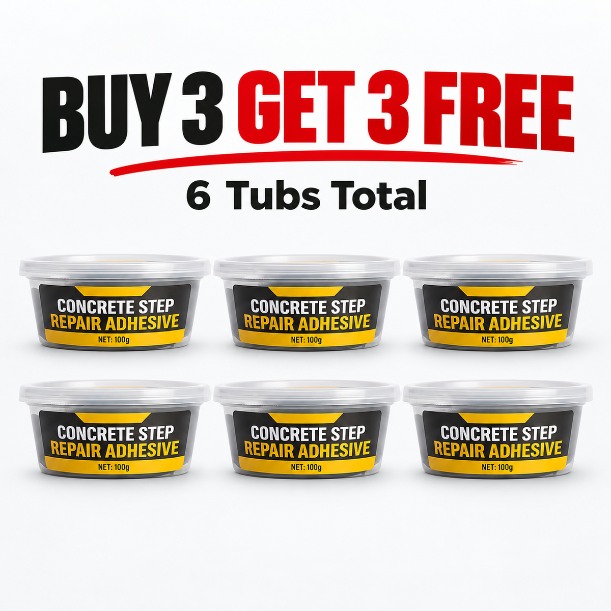 💞50K+ SOLD!🧰🛠️ Concrete Step Repair Adhesive-Strong, Fast, and Looks Like New!