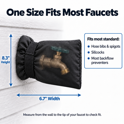 BORSYN FrostLock Outdoor Faucet Cover – Insulated Waterproof Faucet Protector for Winter