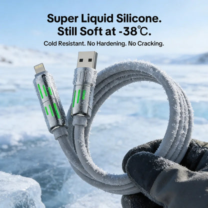 🔥 Buy 1 Get 1 Free |  4-in-1 240W Fast Charging Cable for iPhone, Samsung & USB-C Devices