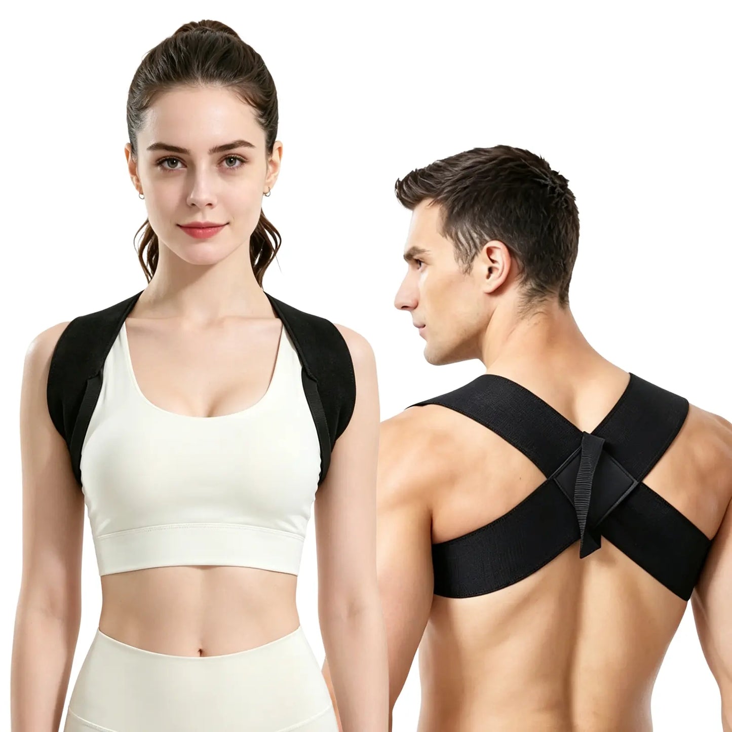 Elastic Posture Support for Men & Women – Lightweight Shoulder & Upper Back Support