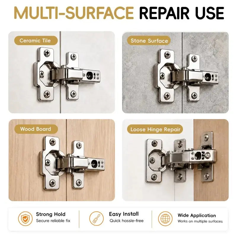 High Strength 6x14mm Hinge Repair Screws & 60-Pack Short Wall Anchors, Stripped Thread Fixer for Cabinet & Tile Mounting, Ideal for Home Users, Father's Day Gift