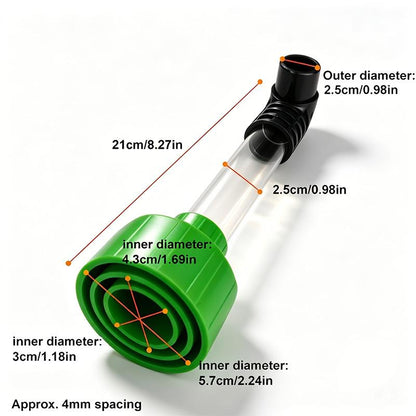 AC Drain Line Cleaner Adapter Evacuates & Unclog AC Drain Line - HVAC to PVC AC Drain Line Cleaner Tool - Universal Fit AC Drain Line Unclogger - AC Drain Line Cleaning Tool - Clear Visibility