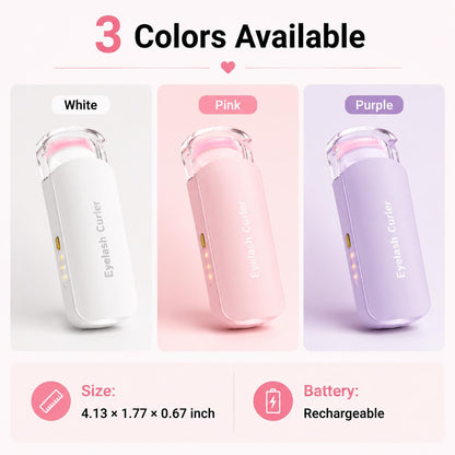 Thermal Eyelash Curler – USB Rechargeable with Thermo-sensitive Silicone Pad Fast Curling, Small Lifting Curler for Eyelashes – for Women, Girls, Home, Travel, Curly and Stylized