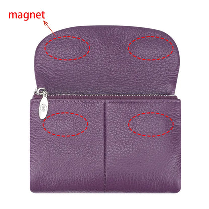 🛡️ RFID Blocking Genuine Leather Women's Wallet Wallet with 11 Card Slots