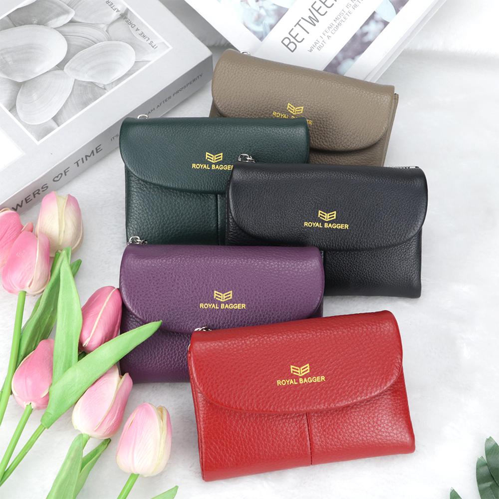 🛡️ RFID Blocking Genuine Leather Women's Wallet Wallet with 11 Card Slots