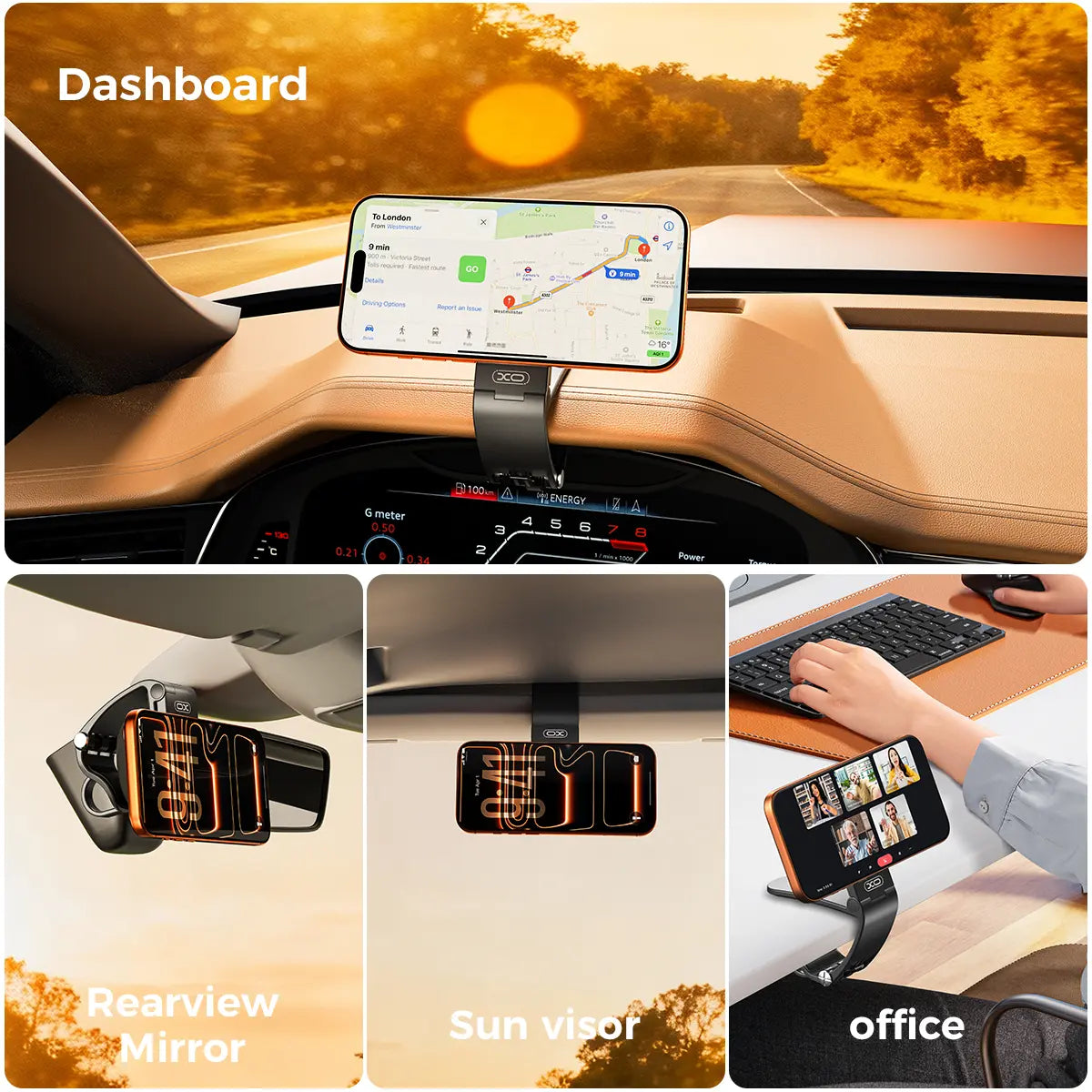 Magnetic Car Phone Mount,  Hands Free Cell Phone Holder Clip Car Accessories fit iPhone 17 16 15 14 13 12 Pro Plus Max 95° Adjustable Car Phone Holder for Magsafe Phone Holders