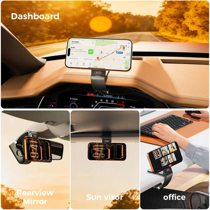 Magnetic Car Phone Mount,  Hands Free Cell Phone Holder Clip Car Accessories fit iPhone 17 16 15 14 13 12 Pro Plus Max 95° Adjustable Car Phone Holder for Magsafe Phone Holders