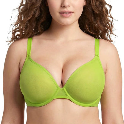 Air Light Breathable Sheer Mesh Halter Bra Plus Size Summer Unlined Full Coverage Bra Underwire Support Non Padded Bra Lightweight Convertible Multiway 5-Way Wear Front Adjustable Detachable Straps Comfort Everyday Womenswear