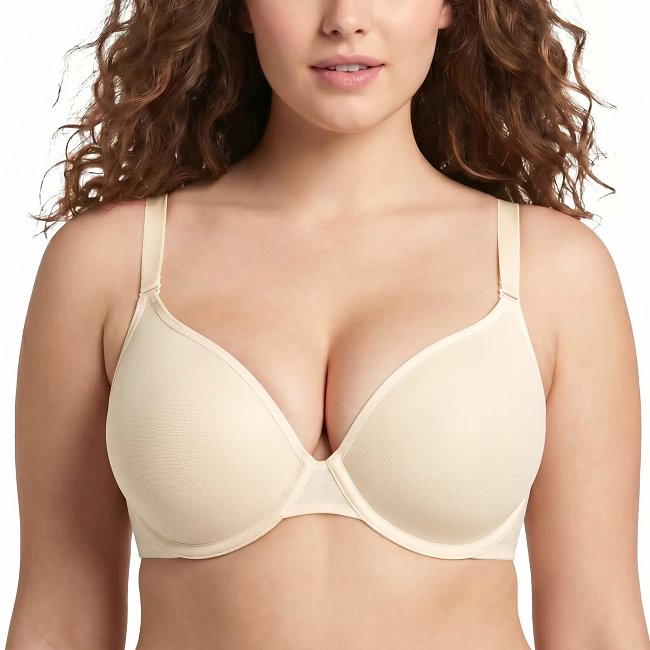 Air Light Breathable Sheer Mesh Halter Bra Plus Size Summer Unlined Full Coverage Bra Underwire Support Non Padded Bra Lightweight Convertible Multiway 5-Way Wear Front Adjustable Detachable Straps Comfort Everyday Womenswear