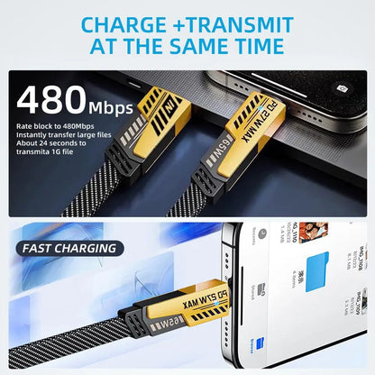 Charge More, Carry Less — 120W Multi-Port Fast Charger & 4-in-1 Cable