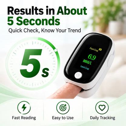 Noninvasive Blood Glucose Monitor,Displays test results within 5 seconds,Health Monitoring Devices with LED Displays—The Perfect Gift for Seniors