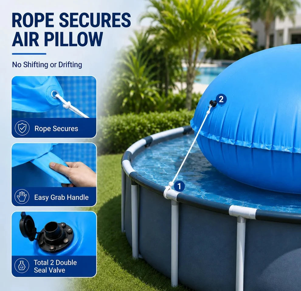 💧 Winter 50% OFF - Heavy‑Duty PVC Winter Pool Pillow for Above‑Ground Pools