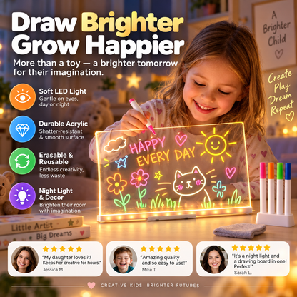 Borsyn™ Light-up LED drawing board for kids