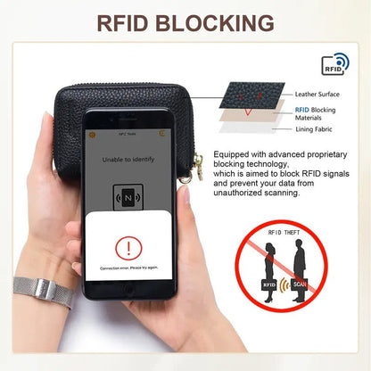 Classy RFID Genuine Leather Cardholder