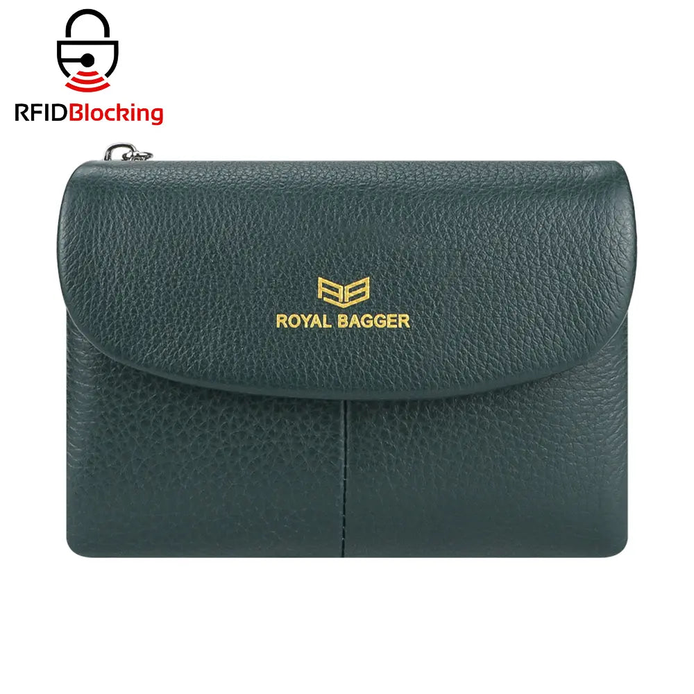 🛡️ RFID Blocking Genuine Leather Women's Wallet Wallet with 11 Card Slots