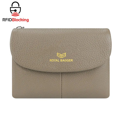 🛡️ RFID Blocking Genuine Leather Women's Wallet Wallet with 11 Card Slots
