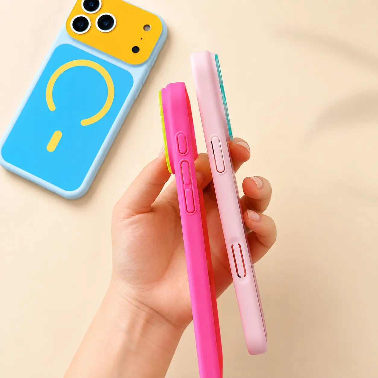 50K+ SOLD! 🌈 Dopamine Color Block Magnetic Phone Case | Ultra-Slim Matte PC Cover for iPhone 17 Pro Max