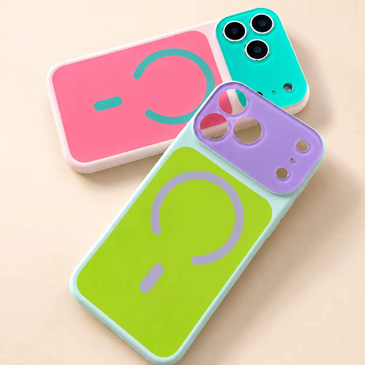 50K+ SOLD! 🌈 Dopamine Color Block Magnetic Phone Case | Ultra-Slim Matte PC Cover for iPhone 17 Pro Max
