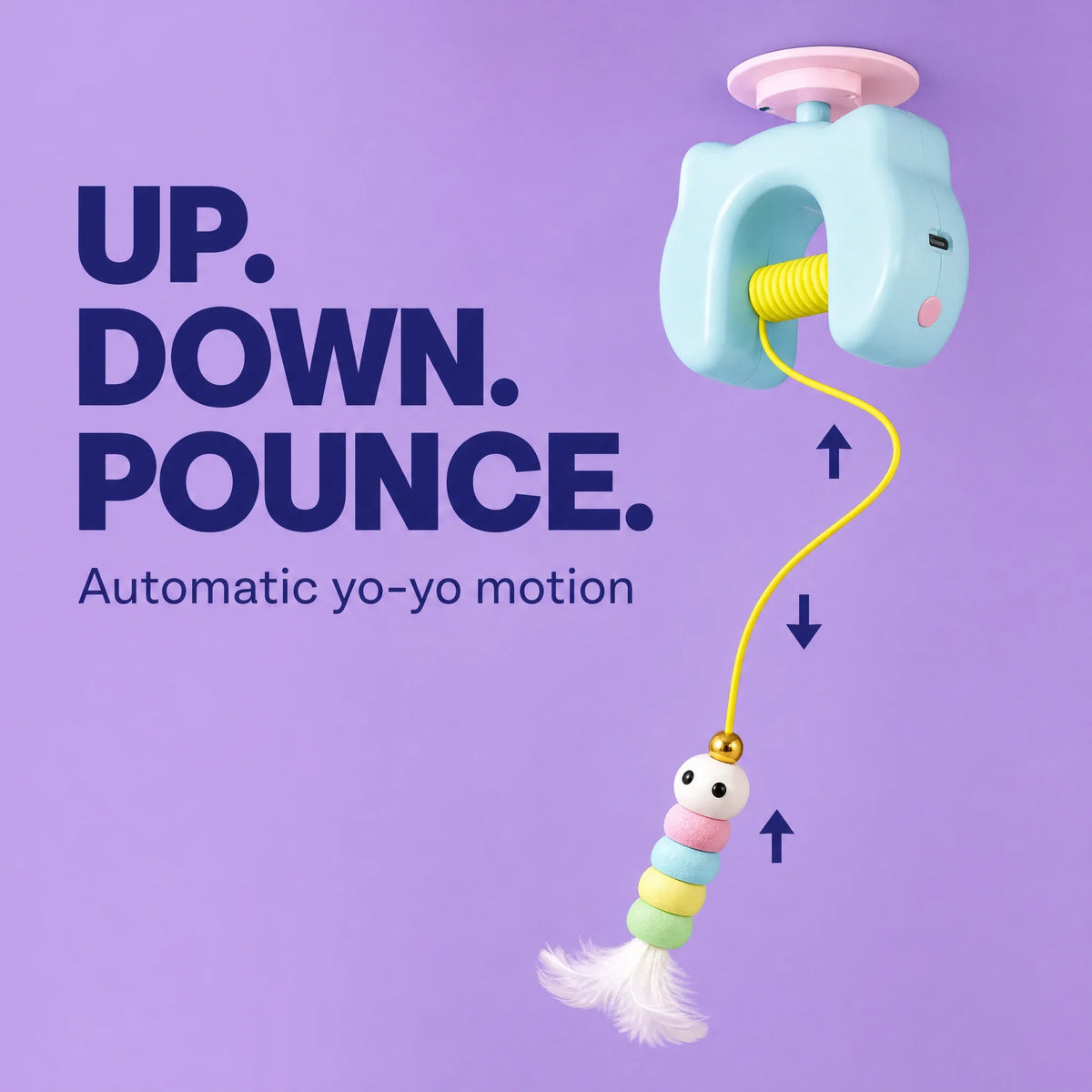 PounceClub – Automatic Yo-Yo Cat Toy.Help your chubby cat get moving again.