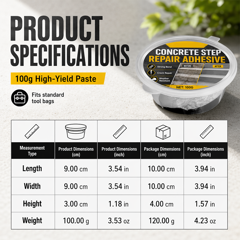 💞50K+ SOLD!🧰🛠️ Concrete Step Repair Adhesive-Strong, Fast, and Looks Like New!