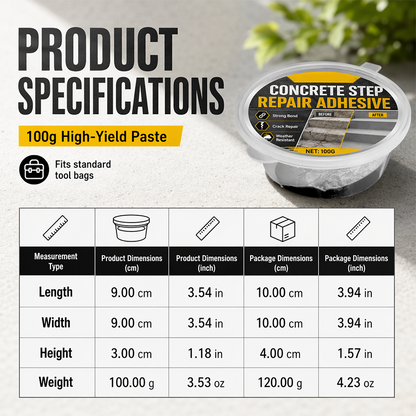 💞50K+ SOLD!🧰🛠️ Concrete Step Repair Adhesive-Strong, Fast, and Looks Like New!