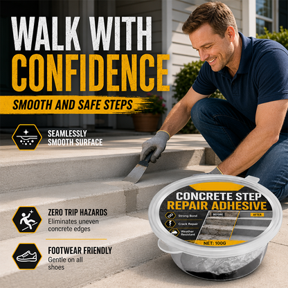 💞50K+ SOLD!🧰🛠️ Concrete Step Repair Adhesive-Strong, Fast, and Looks Like New!