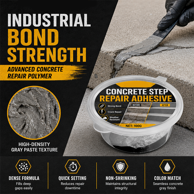 💞50K+ SOLD!🧰🛠️ Concrete Step Repair Adhesive-Strong, Fast, and Looks Like New!